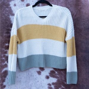 moon & madison Sweater - Cream, Mustard and Sage